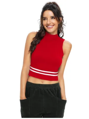 Women's Polyester, Knitting Western Wear Tops (Red)
