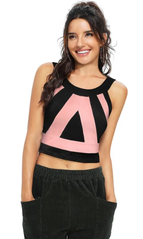 Women's 95% Polyester 5% Spandex Western Wear Tops (Peach)