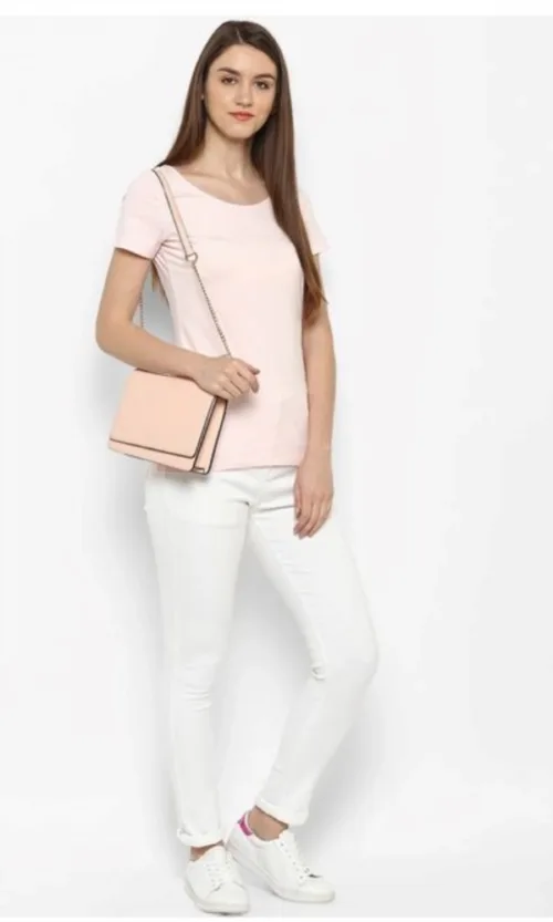 Women's Denim Solid Buttoned Jeans (White)