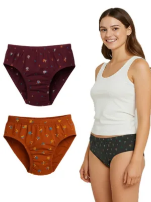 Pack of_3 Women's Cotton Printed Hipster Panty (Multicolor)