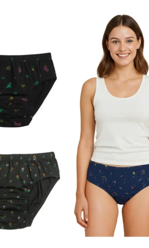 Pack of_3 Women's Cotton Printed Hipster Panty (Multicolor)