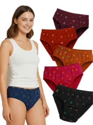 Pack of_6 Women's Cotton Printed Hipster Panty (Multicolor)