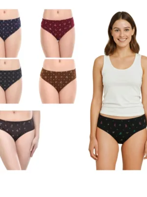 Pack of_6 Women's Cotton Printed Hipster Panty (Multicolor)