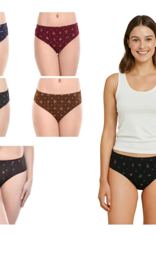 Pack of_6 Women's Cotton Printed Hipster Panty (Multicolor)