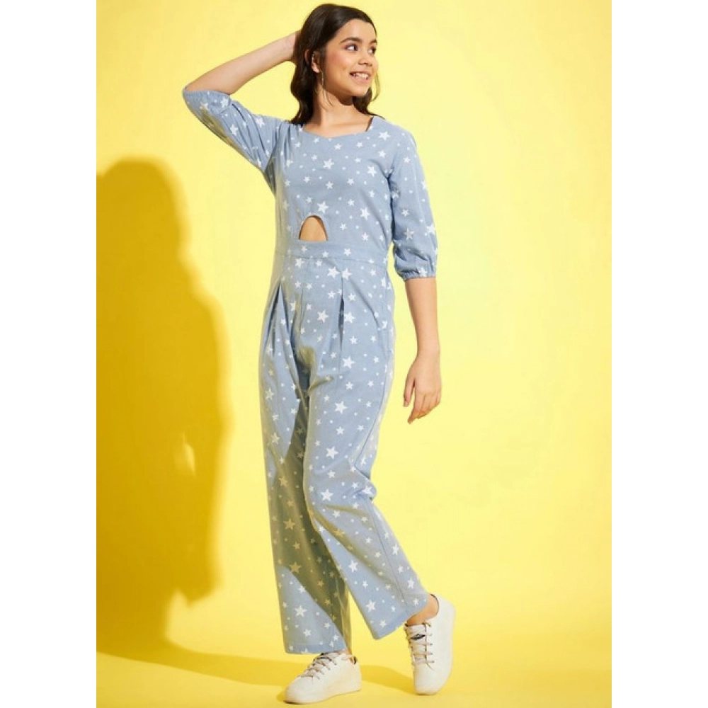 PID-65403-Women-s-Cotton-Printed-3-4th-Sleeve-Girl-s-Jumpsuit-Blue-White-4-1000×1000-1.webp